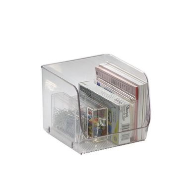 Organizador de Plstico para Dispensa Empilhvel 15,2x15,7x13cm Transparente