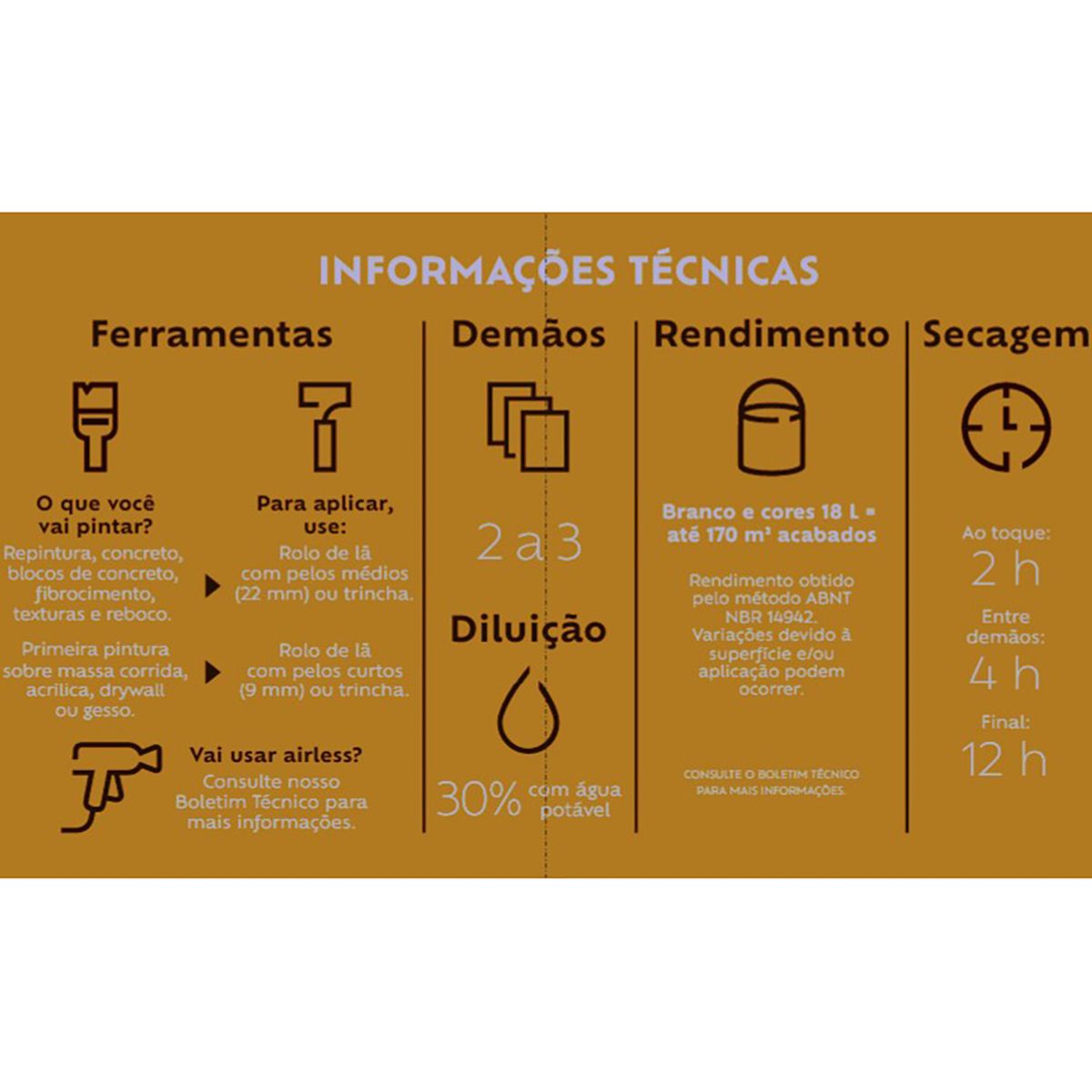 Tinta Fosco Interior Rende e Cobre Muito Standard 18L Areia, marca Suvinil - Foto 2