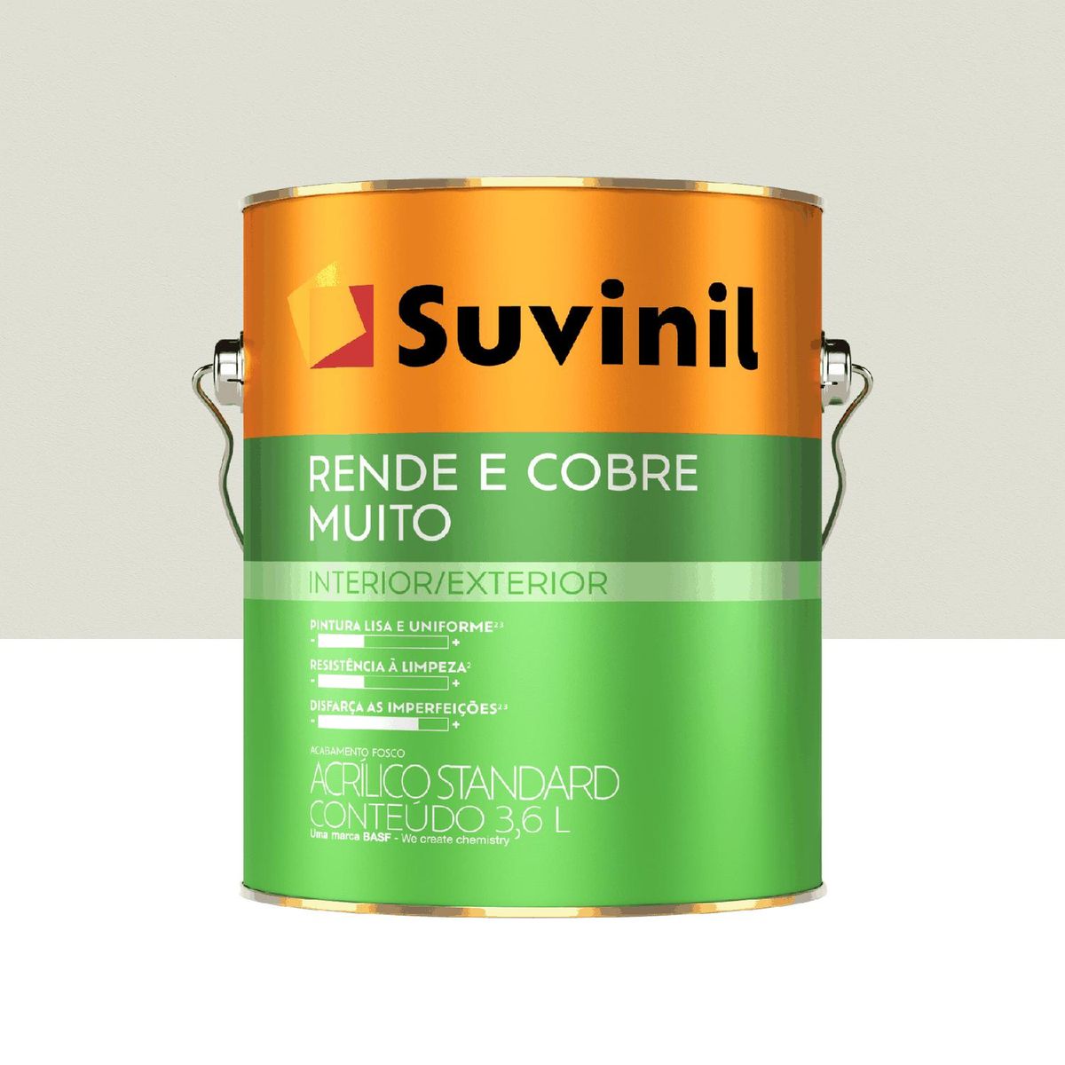 Tinta Fosco Interior Rende e Cobre Muito Standard 3,6L Camurça, marca Suvinil - Foto Principal