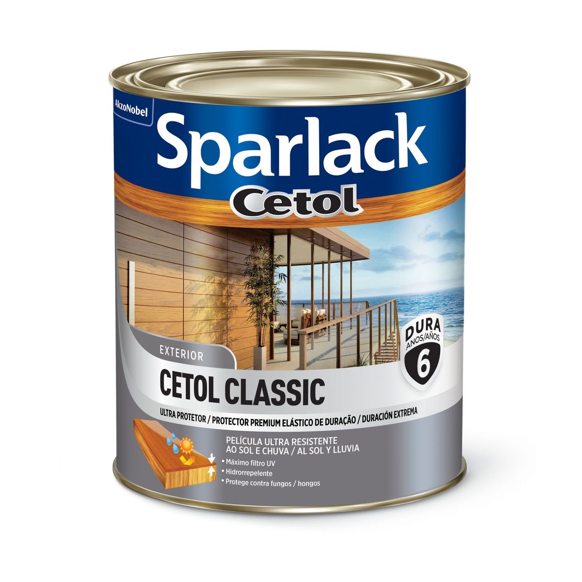 Verniz Cetol 0,9L Exterior Imbuia, marca Sparlack - Foto Principal