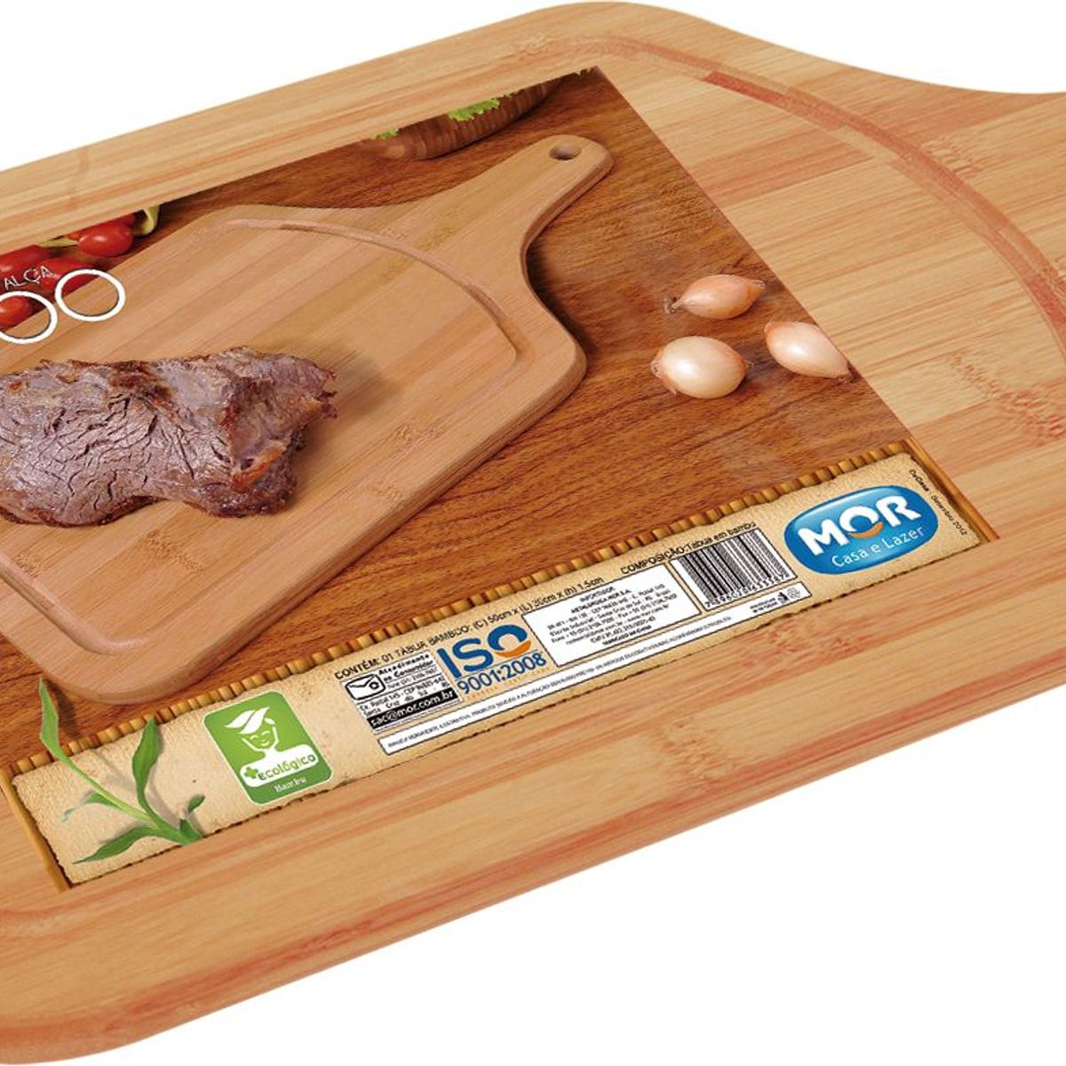 Tábua para Corte com Alça Bamboo, 50x30x1,5cm, marca Mor - Foto Principal