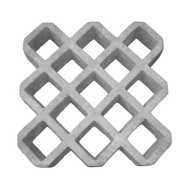 Pisograma Grade Diagonal, Cinza, 50x50x9cm