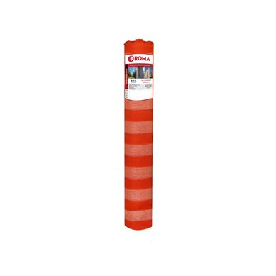 Tela Plstica Tapume Bicolor 1,20x50m Laranja e Branco