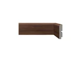 Rodapé Liso Boleado 7x1,5cm Barra 240cm Poliestireno Madeirado 446 RP-NA06