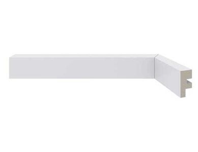 Rodameio Boiserie Liso Reto 3x1,6cm Barra 240cm Poliestireno Branco RM466