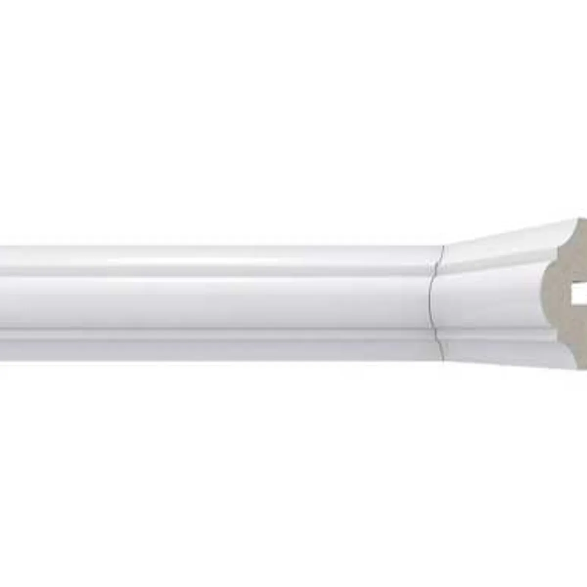 Rodameio Boiserie Moldurado Liso 4x1,7cm Barra 240cm Poliestireno Branco RM465, marca Santa Luzia - Foto Principal