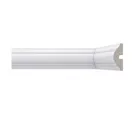 Rodameio Boiserie Moldurado Liso 4x1,7cm Barra 240cm Poliestireno Branco RM465