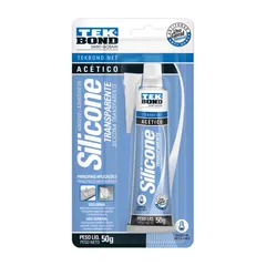 Silicone Acético Blister, Incolor, 50g