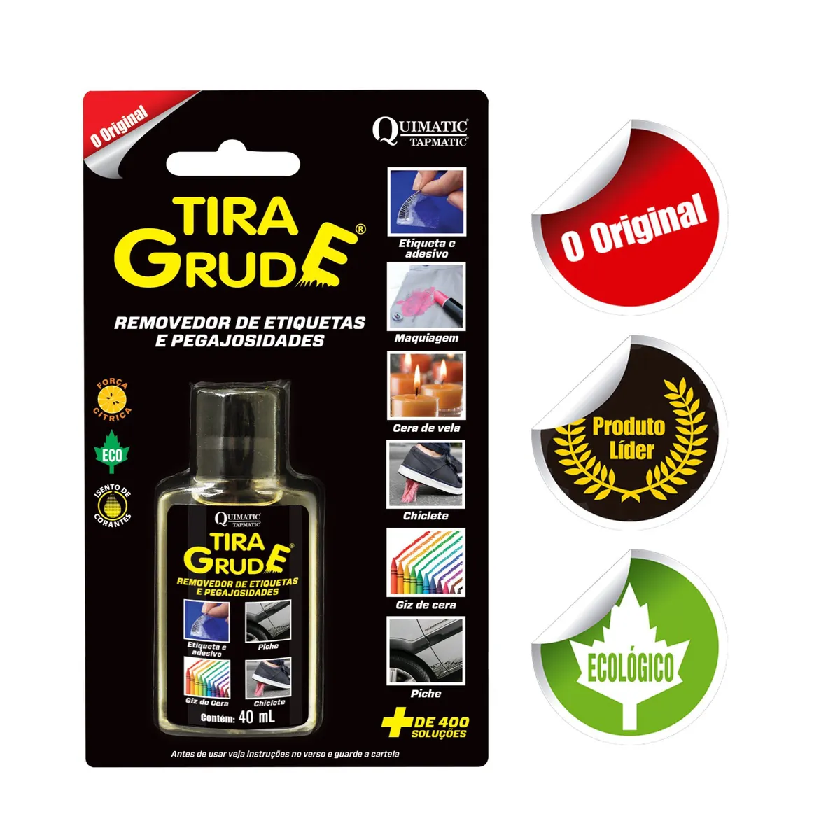 Removedor Tira Grude 40ml Transparente Quimatic, marca Quimatic - Foto 2