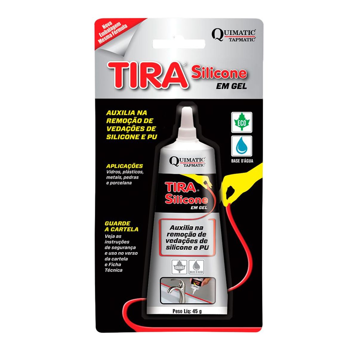 Removedor Tira Silicone 45g Transparente Quimatic, marca Quimatic - Foto Principal