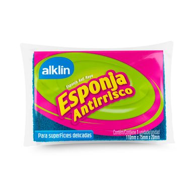 Esponja Dupla Face Anti-Risco Tradicional Prata