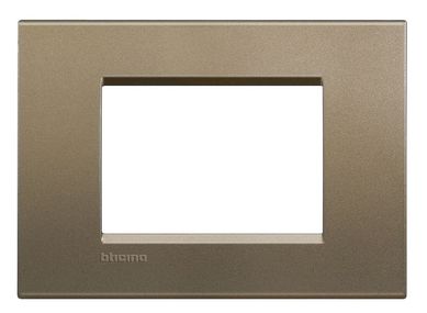 Placa 3 Postos 4x2 15x10x2,5cm Square Marrom