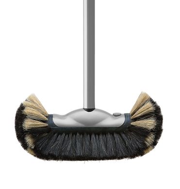 Vassoura Bola Cerdas Pelo 32cm Cinza