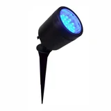 Luminária Tipo Espeto para Jardim 6107 Articulado 19 LEDs Luz Azul Bivolt Preto