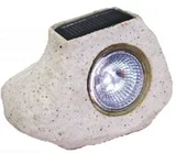 Luminária Baliza Solar Pedra Rust com 1 Led Branco Resina DNI