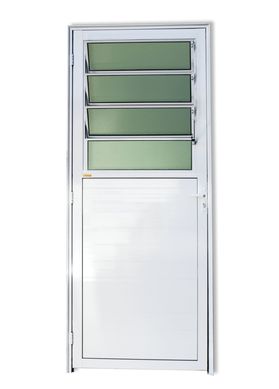 Porta Basulante Lambri Alumnio Branco Direita 210x86x4,6cm Super 25