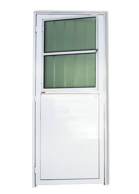 Porta Postigo Lambri Alumnio Branco Direita 210x86x4,6cm Super 25