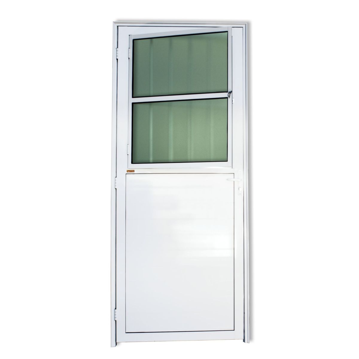 Porta Postigo Lambri Alumínio Branco Direita 210x86x4,6cm Super 25, marca Brimak - Foto Principal