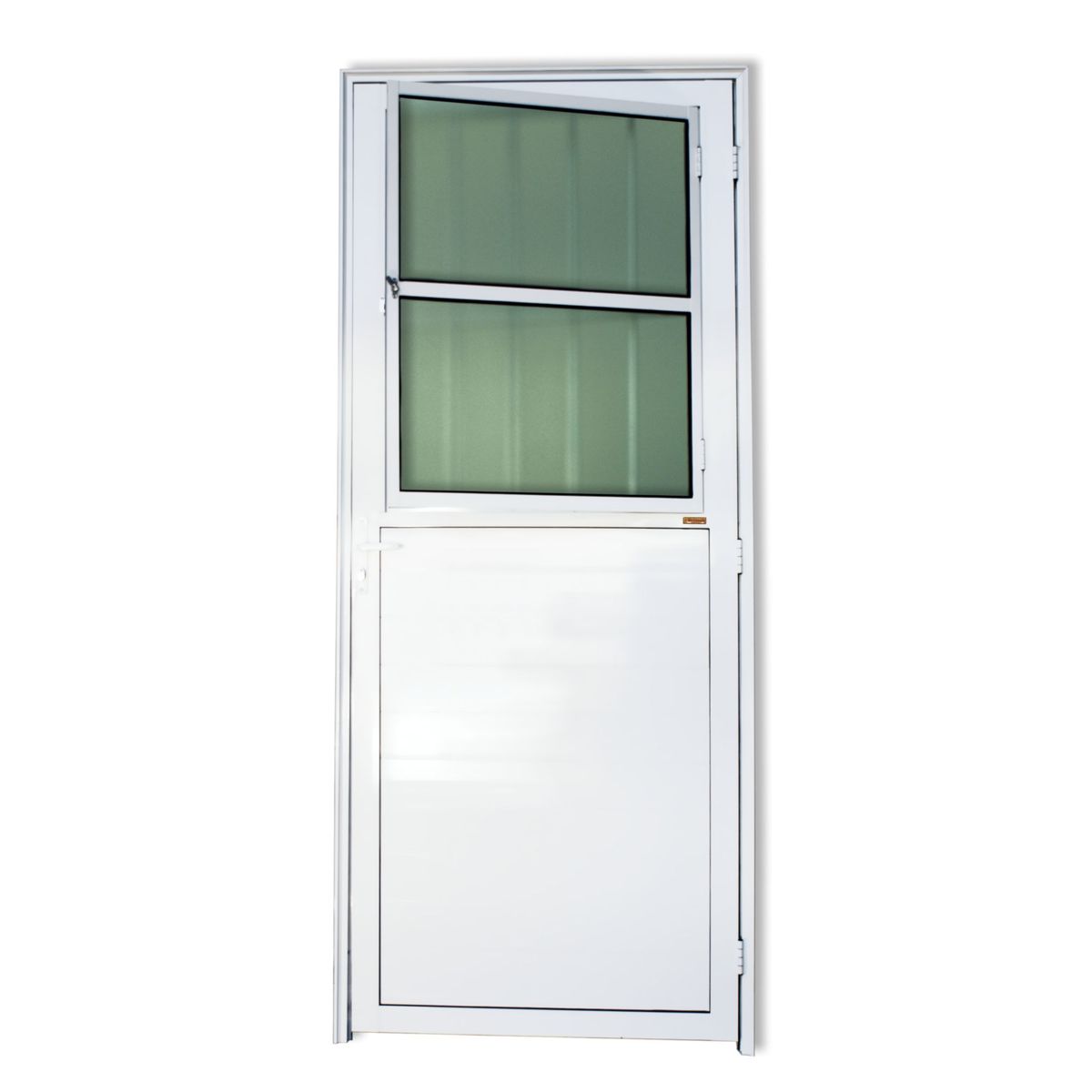 Porta Postigo Lambri Alumínio Branco Esquerda 210x86x4,6cm Super 25, marca Brimak - Foto Principal