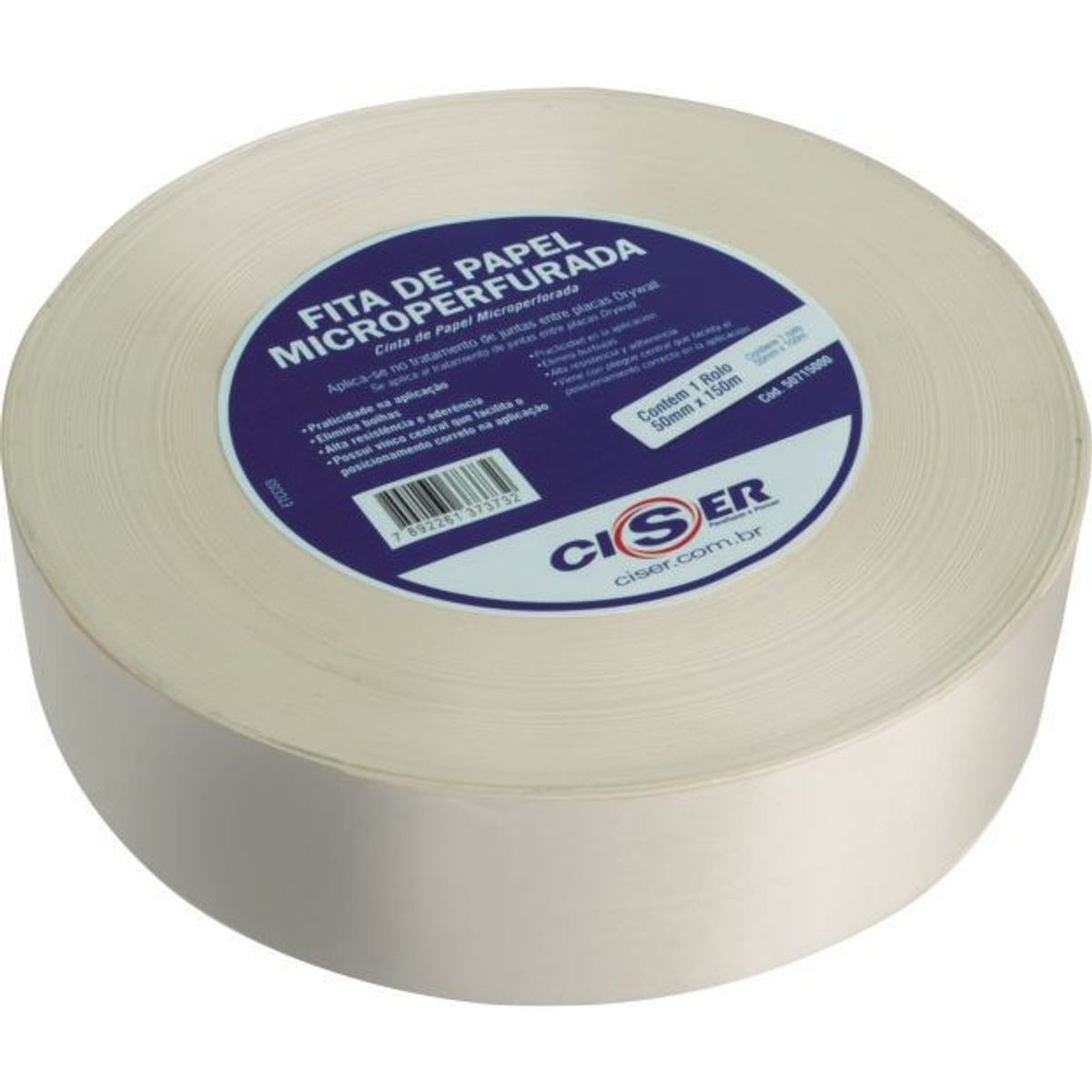 Fita de Papel Microperfurada 5cm x 150m Branco, marca Ciser - Foto Principal