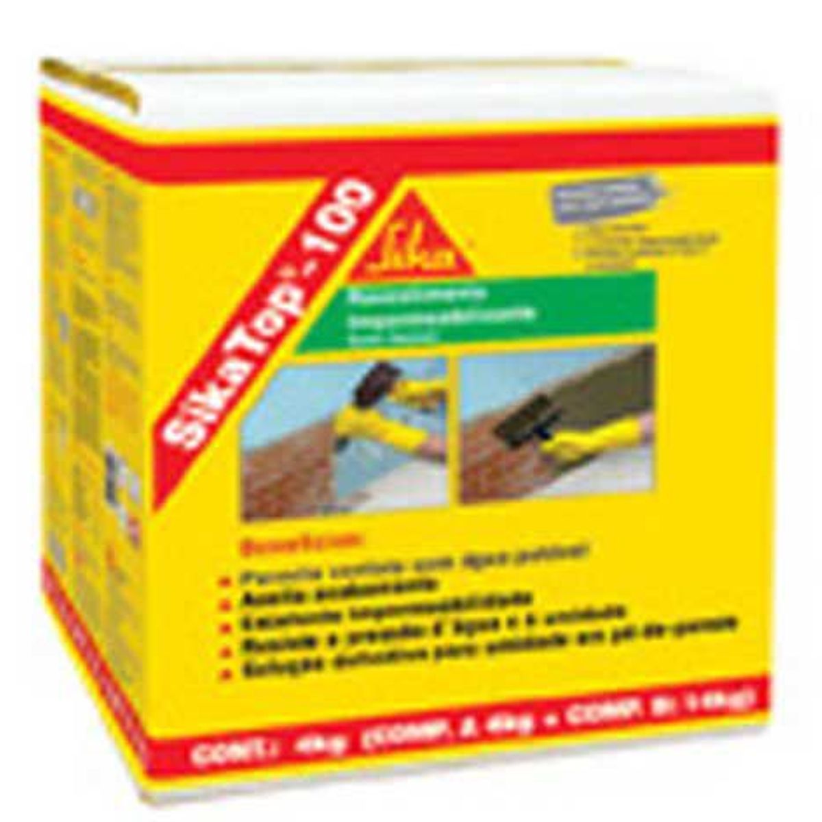 Revestimento Impermeabilizante Semiflexível SikaTop 100 Cinza 4kg Sika, marca Sika - Foto Principal