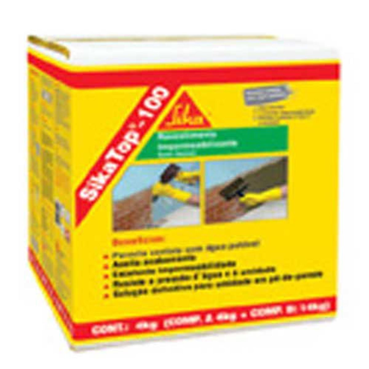 Revestimento Impermeabilizante Semiflexível SikaTop 100 Cinza 4kg Sika, marca Sika - Foto Principal