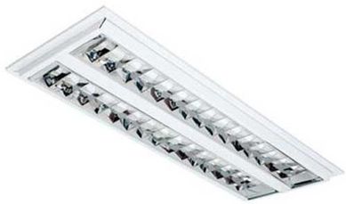 Luminria de Embutir TD 60 LED 2x10W 6500K Aletada Bivolt Branco