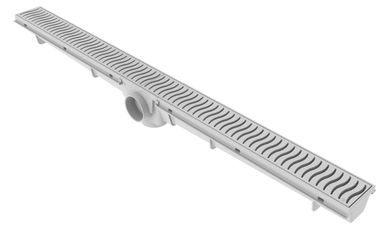 Ralo Linear Leve Grelha Sada Por Baixo No Meio Pvc 5X70Cm