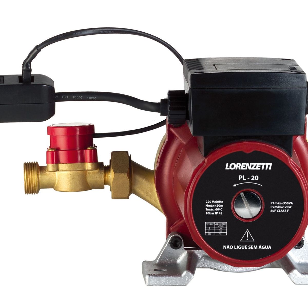 Bomba Pressurizadora PL20 20MCA 1800L/H 2 Pontos de Consumo 220V, marca Lorenzetti - Foto Principal