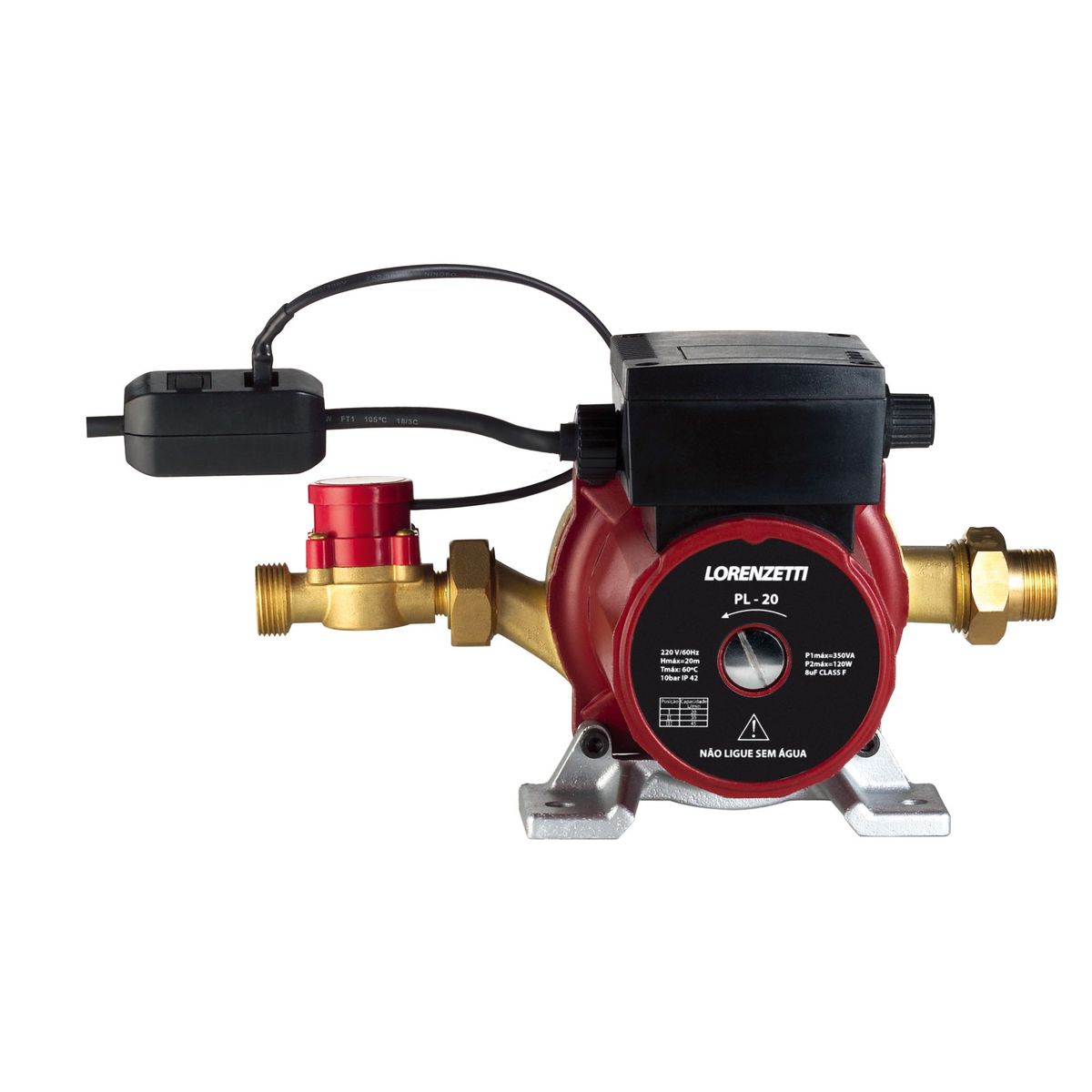 Bomba Pressurizadora PL20 20MCA 1800L/H 2 Pontos de Consumo 220V, marca Lorenzetti - Foto Principal