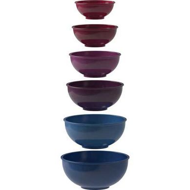 Jogo de Bowls em Plstico P3844 6 peas, Multicolor, 17cm, Reo