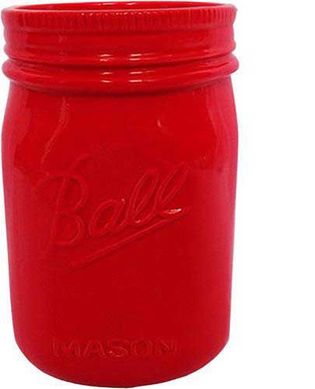 Pote Cermica Ball Mason, Vermelho