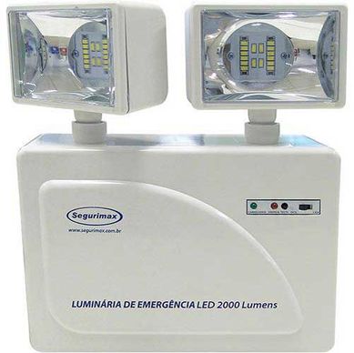 Luminria de Emergncia 2 Faris 2000 Lumens, Branco