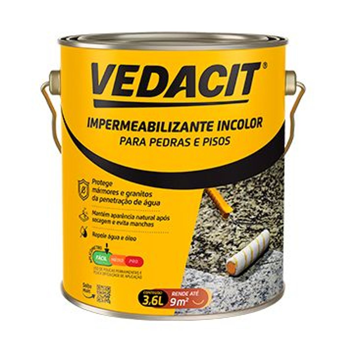 Impermeabilizante Incolor para Pedras e Pisos Galão 3,6 Litros Vedacit, marca Vedacit - Foto Principal