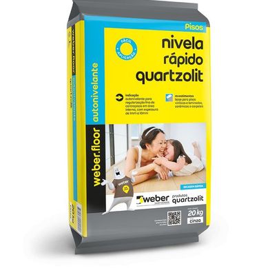 Argamassa Nivela Rpido 42x29x9cm 20Kg Cinza Quartzolit