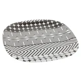 Prato Melamina 27,8x27,8cm Preto e Branco