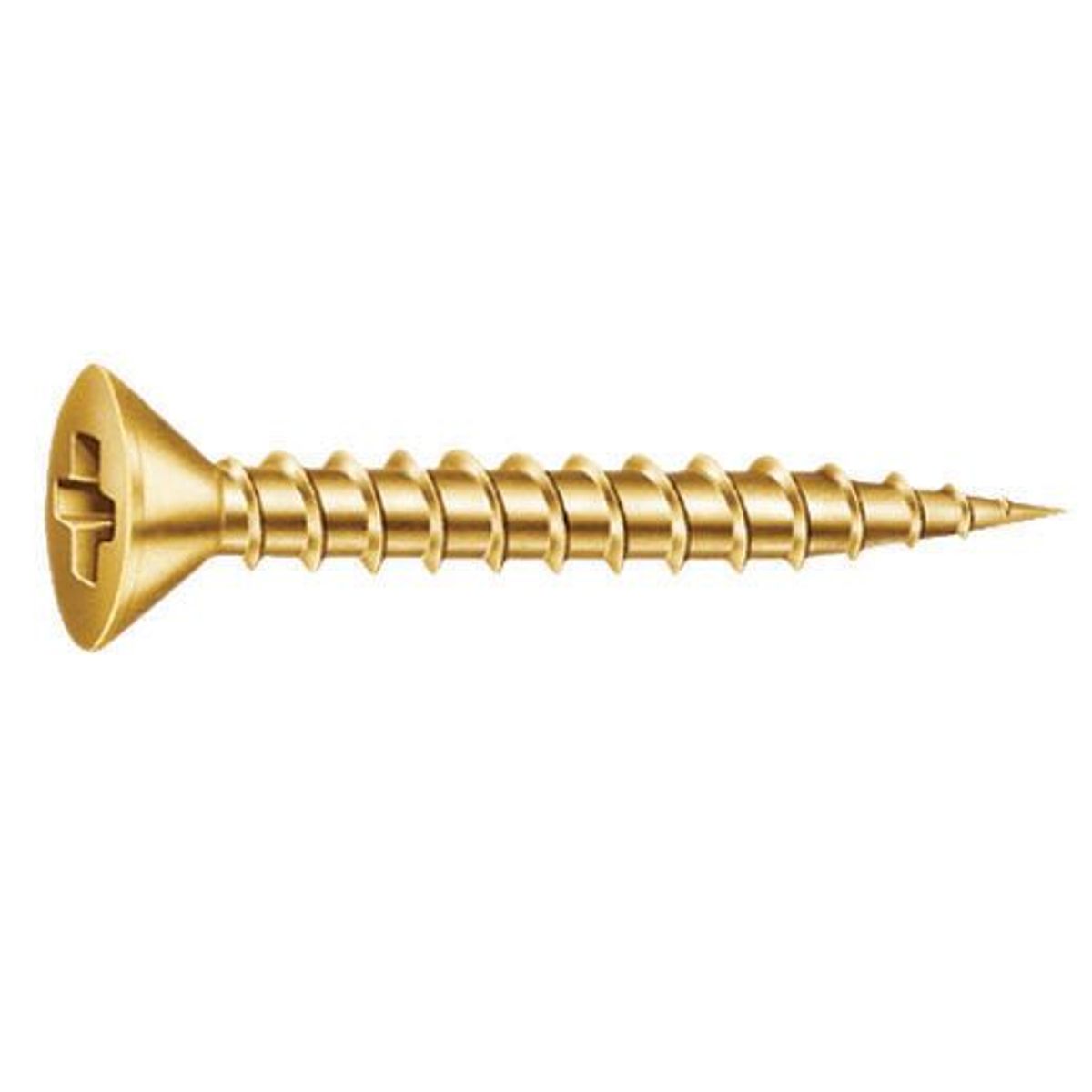 Parafuso Fixer Cabeça Chata Phillips 3,5x40" Dourado, marca Ciser - Foto Principal