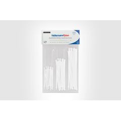 Kit Abraçadeiras Nylon T18R 2,5X100mm T30R 3,6X150mm T50R 4,6X200mm Natural 125 Unidades