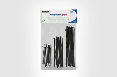 Kit Abraadeiras Nylon T18R 2,5X100mm T30R 3,6X150mm T50R 4,6X200mm Preta Embalagem com 125 Unidades