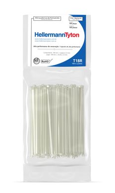 Abraadeira Nylon T18R Natural 2,5X100mm Embalagem Com 100 Unidades