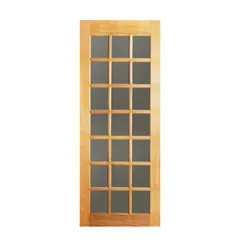 Folha de Porta Madeira Macica Tauari Natural 210X92X3,5cm AD Int Vd Wood Glass
