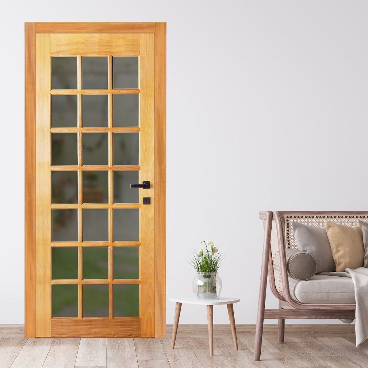 Folha de Porta Madeira Macica Tauari Natural 210X92X3,5cm AD Int Vd Wood Glass, marca Mapaf - Foto 2