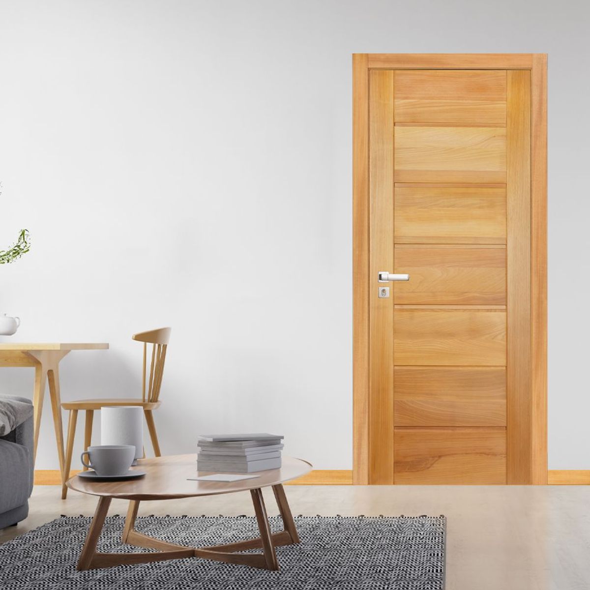 Mapaf - Folha de Porta Madeira Macica Tauari Natural 210X92X3,5cm BBB