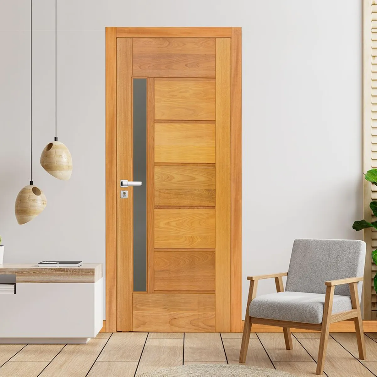 Folha de Porta Madeira Macica Tauari Natural 210X90X3,5cm BBB Vd Lat, marca Mapaf - Foto 2