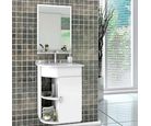 Gabinete para Banheiro com Cuba e Espelho Vega 45cm Branco Cerocha