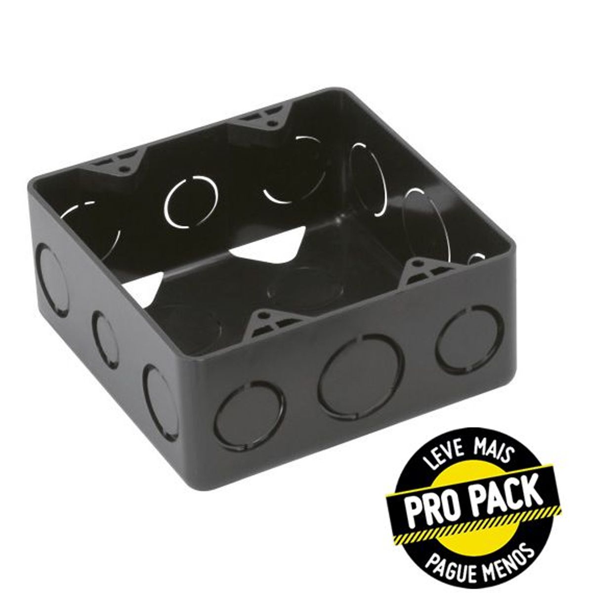 Caixa 4X4 Eletroduto Roscável Preto, marca Amanco - Foto Principal