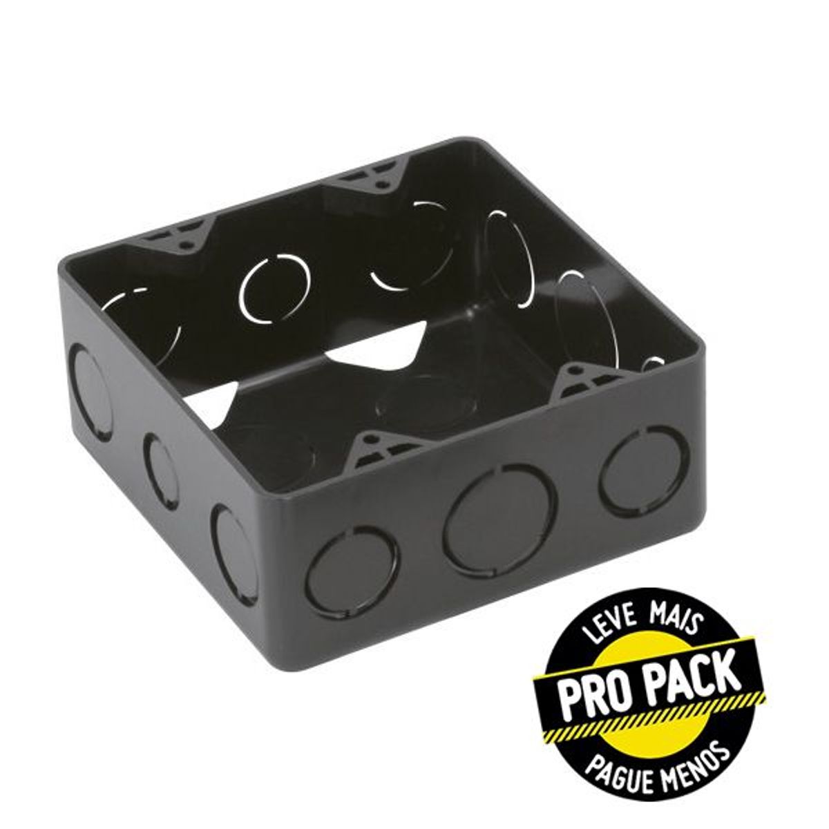 Caixa 4X4 Eletroduto Roscável Preto, marca Amanco - Foto Principal