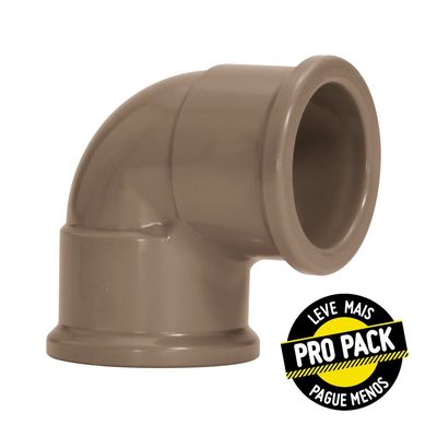 Joelho 90 Soldvel gua Fria marrom 50mm X Pro-Pack Embalagem Com 10