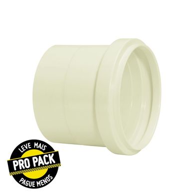 Luva Simples Esgoto Branco 100mm X Pro-Pack Embalagem Com 10