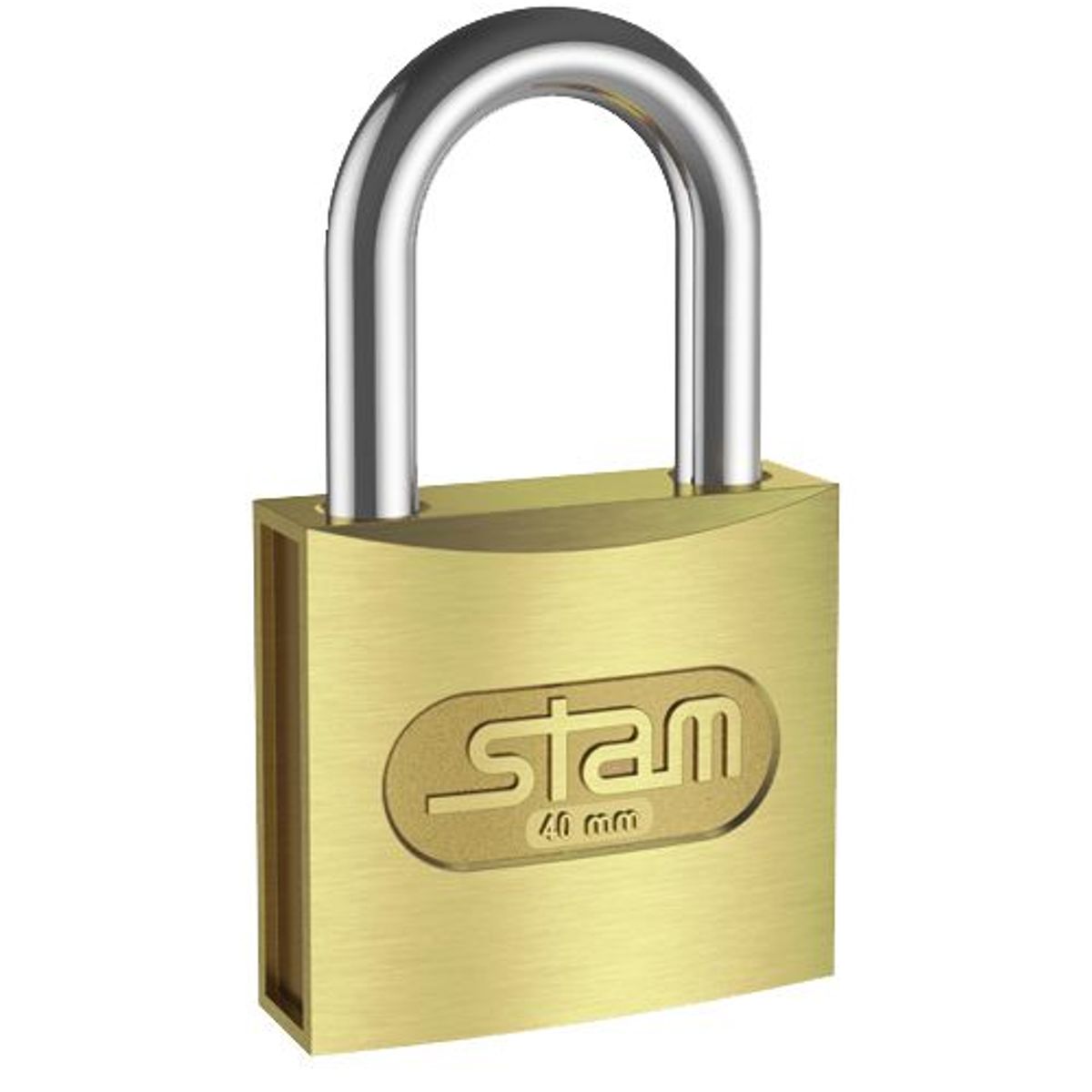 Cadeado 40mm em Latão Dourado, marca Stam - Foto Principal